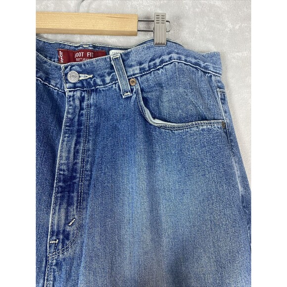 Vintage Levis 557 Jeans Men 38x32 (37X32) Cowboy Denim Relaxed Boot Fit Y2K 2001 - Picture 5 of 14